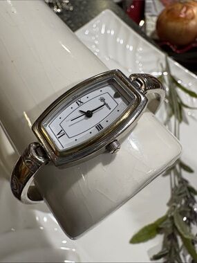 Brighton Venezia Silver Gold Bangle Watch toggle